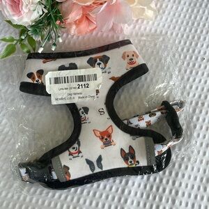 Dog Harness, Size Small, Doggie Pattern,  Small  (Neck 9.8 in, Chest 12-18 in)